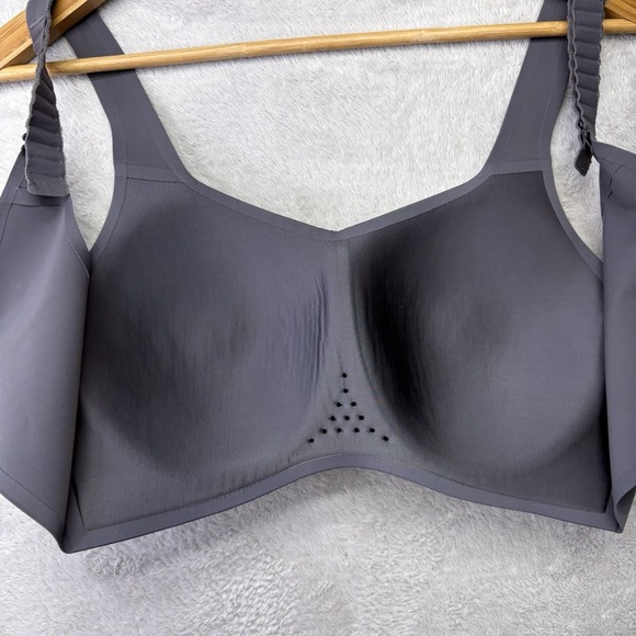 Knix Womens Sports Bra 7 Gray Wireless Lined Comfort HIBRA101 Active Workout Gym - Picture 10 of 13